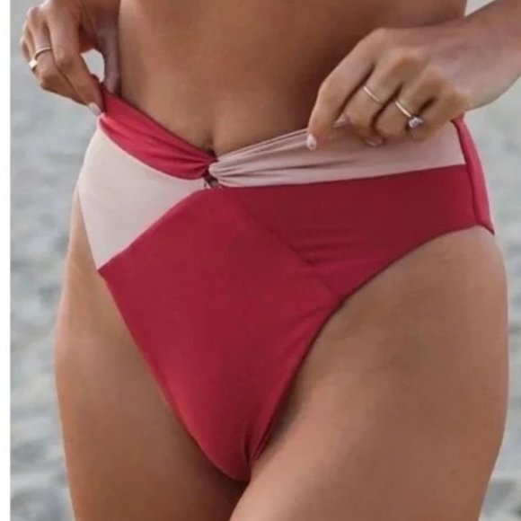 L Space Swim New Lspace Nancy Lee Colorblock Bikini Bottoms Size